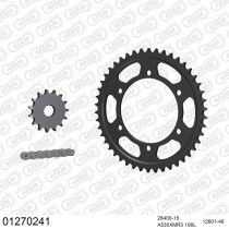 Kit chaine 530 AFAM - Couronne acier - Type de chaine au choix - YAMAHA FZR 600 1989-1990