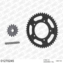 Kit chaine 530 AFAM - Couronne acier - Type de chaine au choix - YAMAHA YZF 600 R6 1999-2002