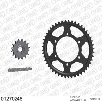 Kit chaine 530 AFAM - Couronne acier - Type de chaine au choix - YAMAHA YZF 600 R6 2003-2005
