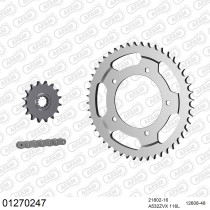 Kit chaine 532 AFAM - Couronne acier - Type de chaine au choix - YAMAHA YZF 600 R6 1999-2002