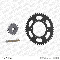 Kit chaine 525 AFAM - Couronne acier - Type de chaine au choix - YAMAHA R6 2006-2022
