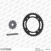 Kit chaine 520 AFAM - Couronne acier - Type de chaine au choix - YAMAHA XT 600 4 VALVE 43F 1984-1986