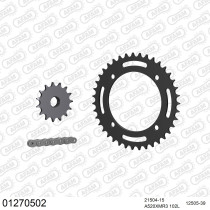 Kit chaine 520 AFAM - Couronne acier - Type de chaine au choix - YAMAHA XT 600 1987-1995