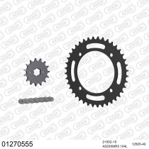 Kit chaine 520 AFAM - Couronne acier - Type de chaine au choix - YAMAHA XT 600 Z TENERE 1VJ 1986-1987