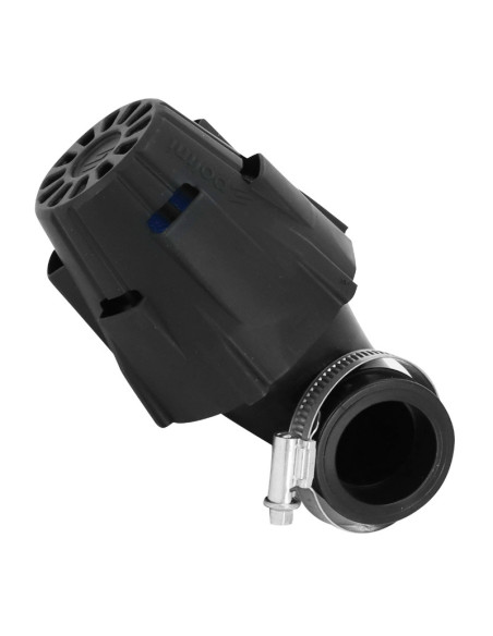 Filtre à air POLINI Blue Air Box PHBG noir fixation coudée 90° diamètre 32mm