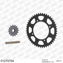 Kit chaine 520 AFAM - Couronne acier - Type de chaine au choix - YAMAHA TTR 600 E 2002-2004