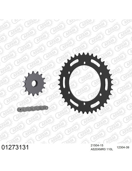 Kit chaine 520 AFAM - Couronne acier - Type de chaine au choix - YAMAHA SZR 660 1996-1998