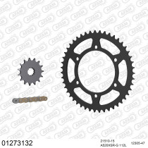 Kit chaine 520 AFAM - Couronne acier - Type de chaine au choix - YAMAHA MT-03 N 2006-2013