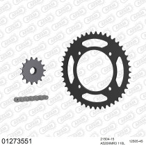 Kit chaine 520 AFAM - Couronne acier - Type de chaine au choix - YAMAHA XTZ 660 TENERE 1990-1995