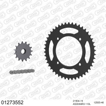 Kit chaine 520 AFAM - Couronne acier - Type de chaine au choix - YAMAHA XTZ 660 TENERE 1996-2000
