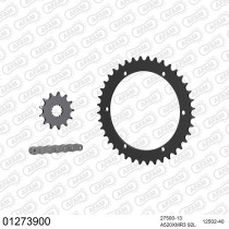 Kit chaine 520 AFAM - Couronne acier - Type de chaine au choix - YAMAHA 660 RAPTOR 2001-2006