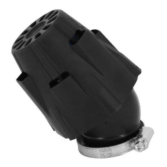 Filtre à air POLINI Blue Air Box PHBG Racing fixation coudée 30° diamètre 37mm