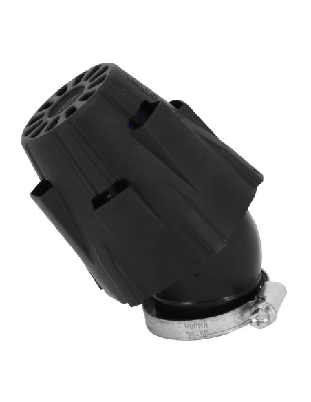 Filtre à air POLINI Blue Air Box PHBG Racing fixation coudée 30° diamètre 37mm