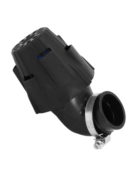 Filtre à air POLINI Blue Air Box PHBG Racing fixation coudée 90° diamètre 37mm