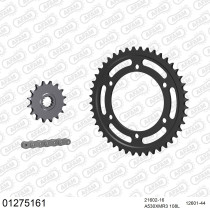 Kit chaine 530 AFAM - Couronne acier - Type de chaine au choix - YAMAHA FZX 700 1986-1987