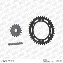 Kit chaine 530 AFAM - Couronne acier - Type de chaine au choix - YAMAHA FZX 750 1986-1991