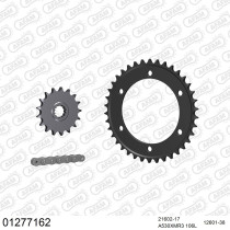 Kit chaine 530 AFAM - Couronne acier - Type de chaine au choix - YAMAHA FZX 750 1992-1997