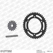 Kit chaine 530 AFAM - Couronne acier - Type de chaine au choix - YAMAHA FZ 750 GENESIS 1987-1989