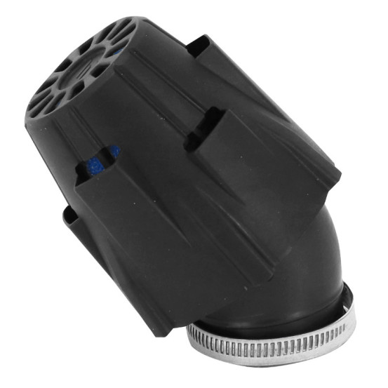 Filtre à air POLINI Blue Air Box PHBH noir fixation coudée 30° diamètre 42mm
