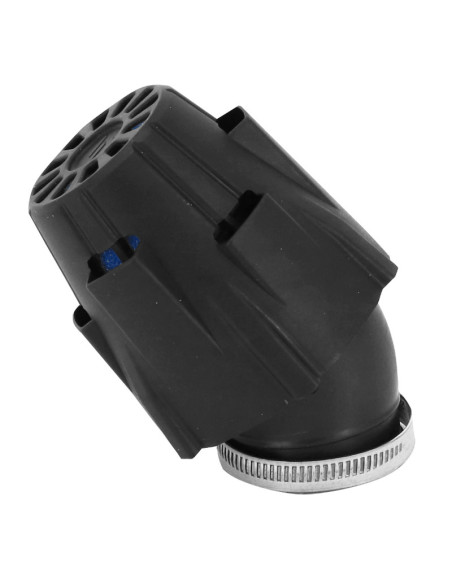 Filtre à air POLINI Blue Air Box PHBH noir fixation coudée 30° diamètre 42mm