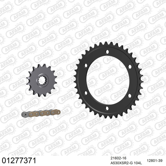 Kit chaine 530 AFAM - Couronne acier - Type de chaine au choix - YAMAHA YZF 750 SP 1993-1999