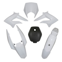 Kit carénages 50 à boite Derbi 50 Senda DRD après 2011 Blanc brillant