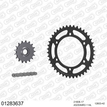 Kit chaine 525 AFAM - Couronne acier - Type de chaine au choix - YAMAHA TDM 850 1996-1998