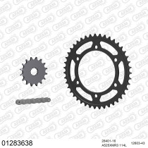 Kit chaine 525 AFAM - Couronne acier - Type de chaine au choix - YAMAHA TDM 850 4TX4 1999-2001