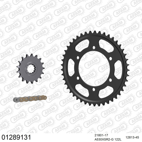 Kit chaine 530 AFAM - Couronne acier - Type de chaine au choix - YAMAHA FZ 1 N 2006-2015