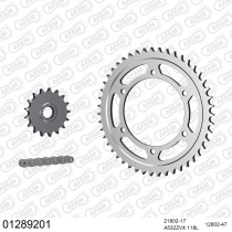 Kit chaine 532 AFAM - Couronne acier - Type de chaine au choix - YAMAHA GTS 1000 1993-1999