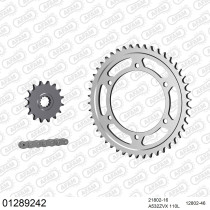 Kit chaine 532 AFAM - Couronne acier - Type de chaine au choix - YAMAHA FZR 1000 GENESIS 1987-1988