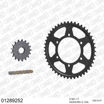 Kit chaine 530 AFAM - Couronne acier - Type de chaine au choix - YAMAHA 1000 R1 2009-2014