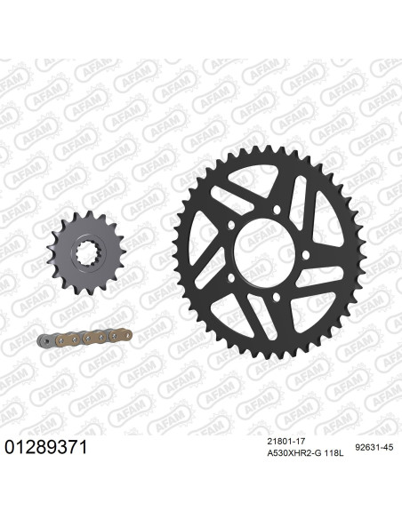 Kit chaine 530 AFAM - Couronne acier - Type de chaine au choix - YAMAHA YZF 1000 R1 SP 2006