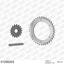 Kit chaine 532 AFAM - Couronne acier - Type de chaine au choix - YAMAHA XJR 1200 1995-1998