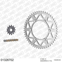 Kit chaine 520 AFAM - Couronne alu anti-boue - Type de chaine au choix - YAMAHA WR 250 F 2001-2006
