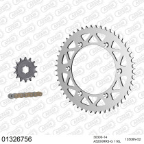 Kit chaine 520 AFAM - Couronne alu - Type de chaine au choix - YAMAHA WR 250 Z 1991-1997