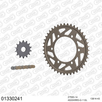 Kit chaine 520 AFAM - Couronne alu anti-boue - Type de chaine au choix - YAMAHA YZF - R3 2015-2022