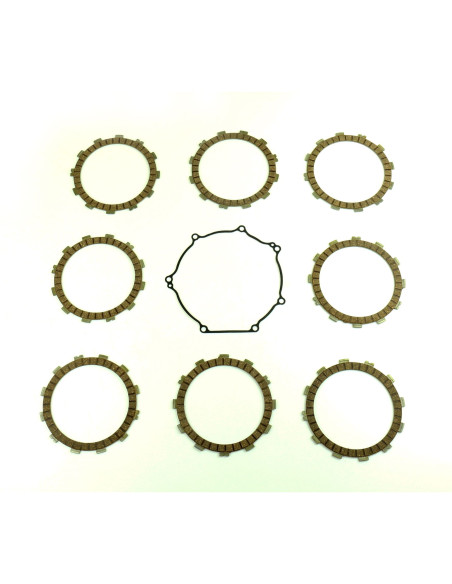 Kit disques embrayage garnis + Joint de couvercle embrayage ATHENA - KAWASAKI 450 KXF 2006-2015
