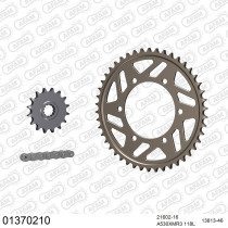 Kit chaine 530 AFAM - Couronne alu - Type de chaine au choix - YAMAHA FZ 6 S2 FAZER 2007-2009