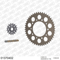 Kit chaine 520 AFAM - Couronne alu anti-boue - Type de chaine au choix - YAMAHA YZF 600 R6 RACING 1999-2002