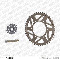 Kit chaine 520 AFAM - Couronne alu anti-boue - Type de chaine au choix - YAMAHA YZF 600 R6-S RACING 2003-2005