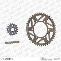 Kit chaine 520 AFAM - Couronne alu anti-boue - Type de chaine au choix - YAMAHA 1000 R1 RACING 2009-2014