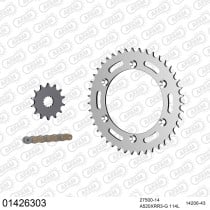 Kit chaine 520 AFAM - Couronne acier - Type de chaine au choix - SUZUKI RGV 250 1991-1996