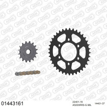 Kit chaine 520 AFAM - Couronne acier - Type de chaine au choix - SUZUKI GN 400 1980-1981