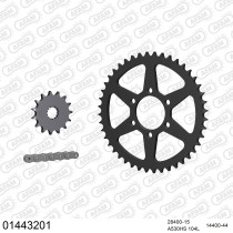 Kit chaine 530 AFAM - Couronne acier - Type de chaine au choix - SUZUKI GSX 400 1980-1982