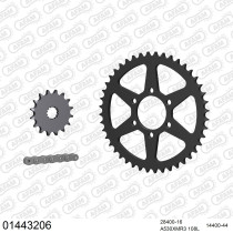 Kit chaine 530 AFAM - Couronne acier - Type de chaine au choix - SUZUKI GSX 400 TD 1983