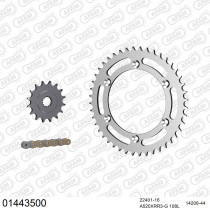 Kit chaine 520 AFAM - Couronne acier - Type de chaine au choix - SUZUKI DR 400 S 1980-1982