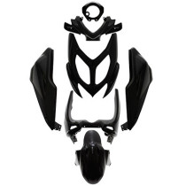 Kit carénages scooter MBK 50 Nitro/Yamaha 50 Aerox après 2013 Noir brillant (7 pièces)