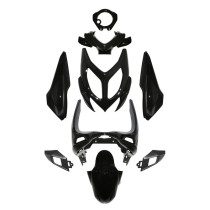 Kit carénages scooter MBK 50 Nitro/Yamaha 50 Aerox après 2013 Noir brillant (9 pièces)