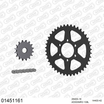 Kit chaine 530 AFAM - Couronne acier - Type de chaine au choix - SUZUKI GS 450 L 1980-1987